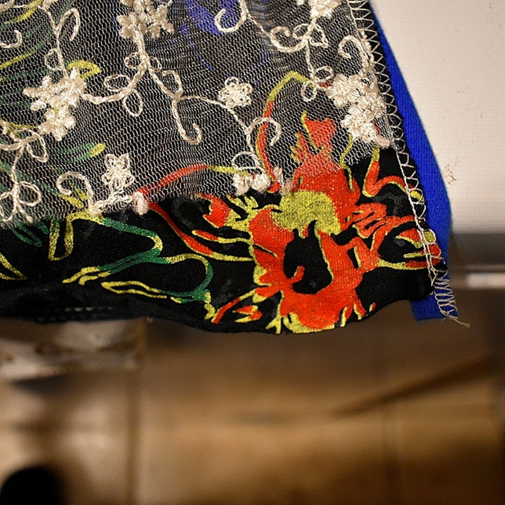 COPY - Boho upcycled Hand-made mini skirt  using recycled materials Applique/Em… - Picture 5 of 9